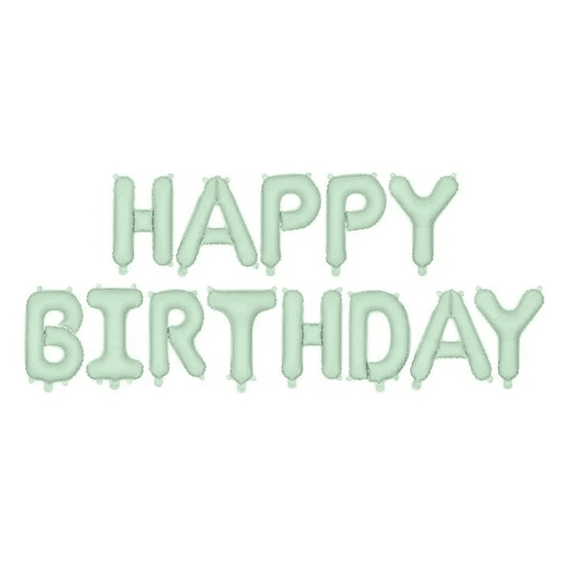 Party Deco Folie Ballon Happy Birthday Green 340x35cm