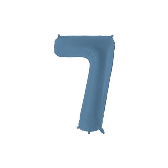 Party Deco Folie Ballon Nummer 7 Navy Blue 86cm