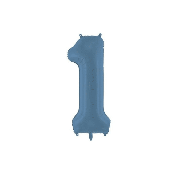 Party Deco Folie Ballon Nummer 1 Navy Blue 86cm