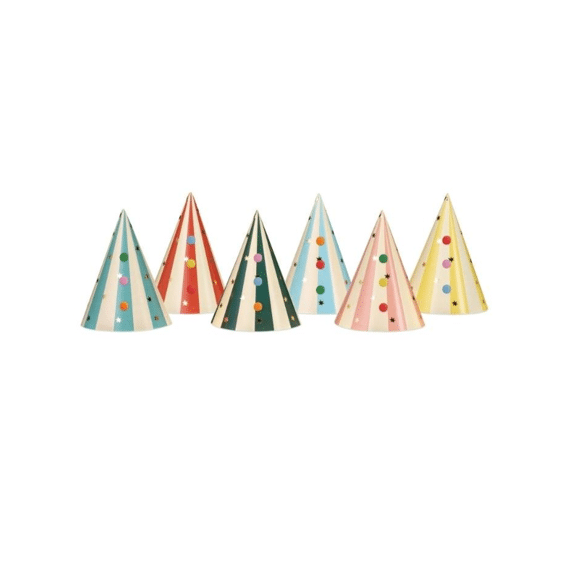 Party Deco Feesthoedjes Met Pompoms 6st