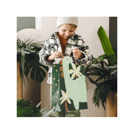 Party Deco Feestzakje Dinosaurus 10x24x37cm