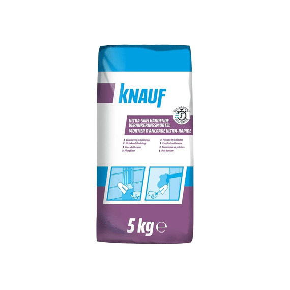 Knauf Ultra-snelhardende Verankeringsmortel 5 Min 5 Kg