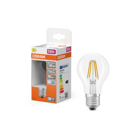 Osram Led Star Classic A 40 Filament 3.4w/840 E27