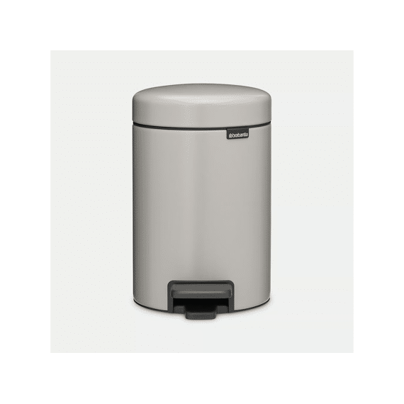 New Icon Pedaalemmer 3l Soft Grey Met Kunststof Binnenemmer