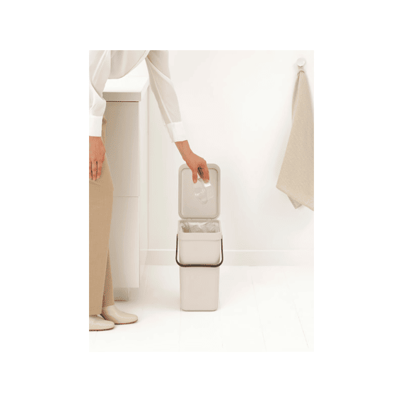 Sort&go Afvalemmer 12l Soft Beige