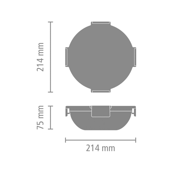 Make & Take Salade Lunchkom 1.3l Kunststof Lilac Pink
