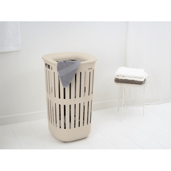 Collect-it Wasmand 55l Met Kunststof Deksel Soft Beige