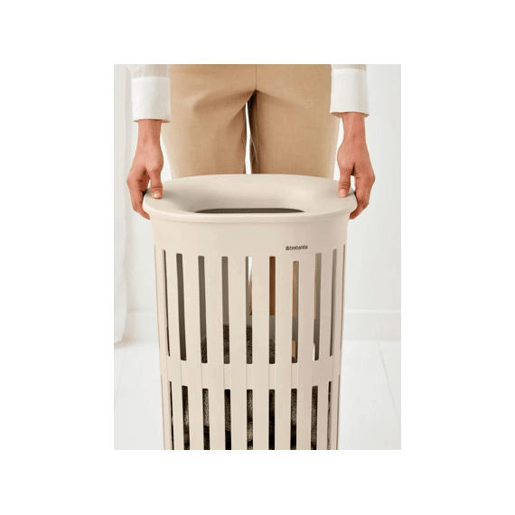 Collect-it Wasmand 55l Met Kunststof Deksel Soft Beige