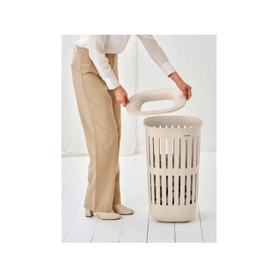 Collect-it Wasmand 55l Met Kunststof Deksel Soft Beige