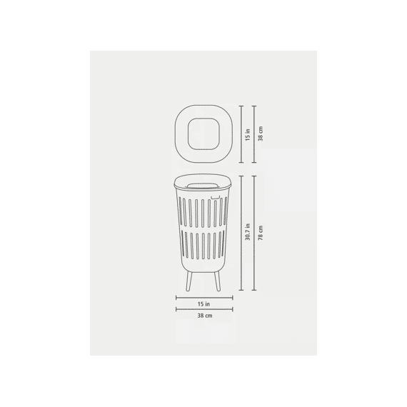 Collect-it Wasmand 55l Met Kunststof Deksel Black