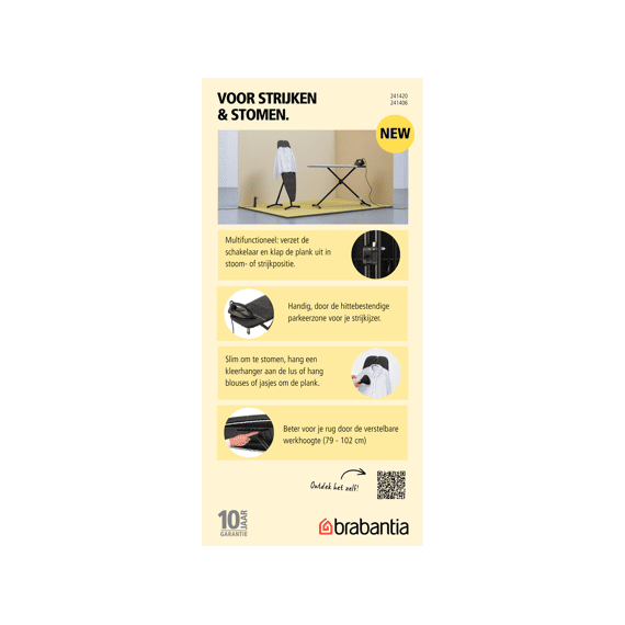 Strijkplank En Stoombord D 135x45cm Met Hittebestendige Parkeerplaats Denim Black