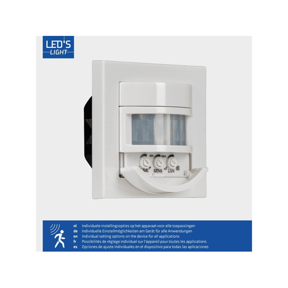 Led's Light Pir Beweginsssensor Flush-mounted 180° Wit