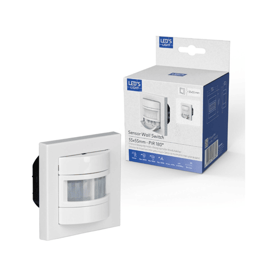 Led's Light Pir Beweginsssensor Flush-mounted 180° Wit