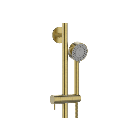 Brasil Doucheset Stang + Handsproeier + Flexibel Geborsteld Messing