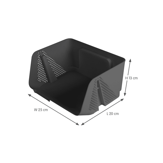 Sigma Home Stapelbare Box Set Van 2 S Antraciet 20 x 25 x 13 cm