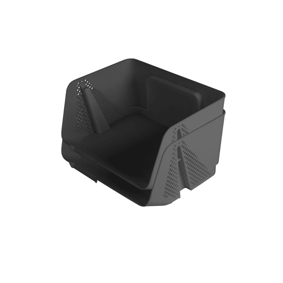 Sigma Home Stapelbare Box Set Van 2 S Antraciet 20 x 25 x 13 cm