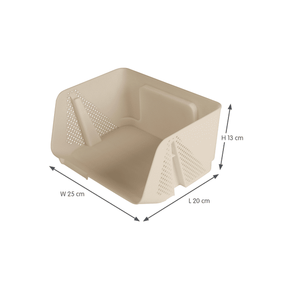 Sigma Home Stapelbare Box Set Van 2 S Beige 20 x 25 x 13 cm