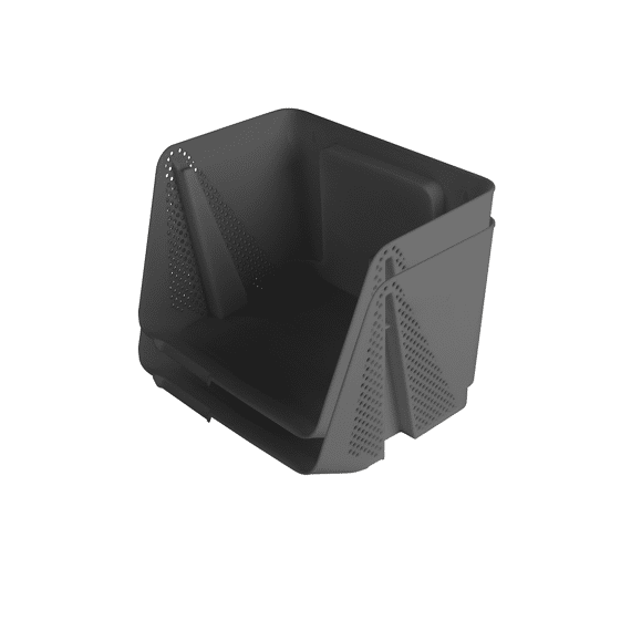 Sigma Home Stapelbare Box Set Van 2 M Antraciet 20 x 25 x 17,5 cm