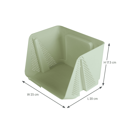 Sigma Home Stapelbare Box Set Van 2 M Groen 20 x 25 x 17,5 cm