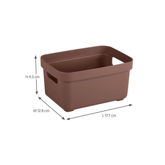 Sigma Home Opbergbox 2.5l Bruin 17.7x12.8x9.3cm