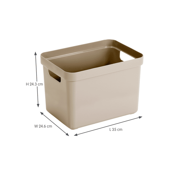 Sigma Home Opbergbox 18l Beige 352x253x243mm