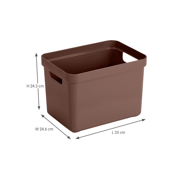 Sigma Home Opbergbox 18l Bruin 352x253x243mm