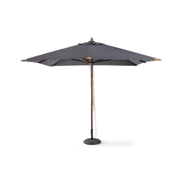 Houtstokparasol 3x3m Grijs