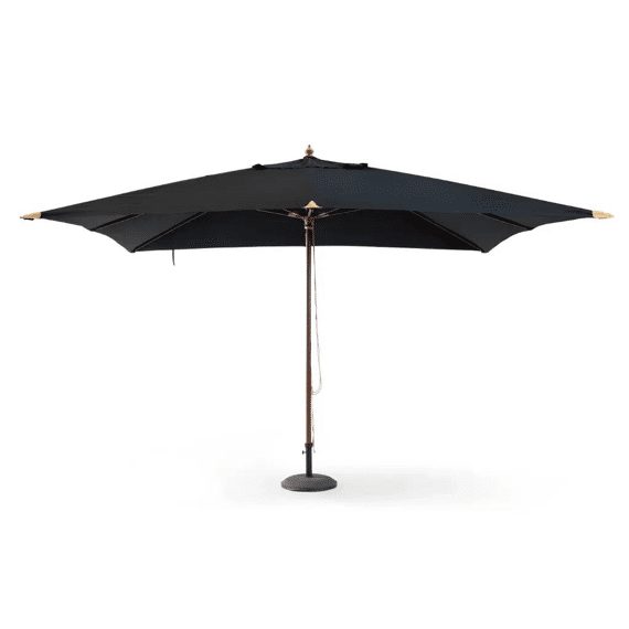 Houtstokparasol 3x4m Zwart