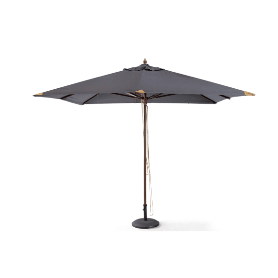 Houtstokparasol 3x4m Grijs