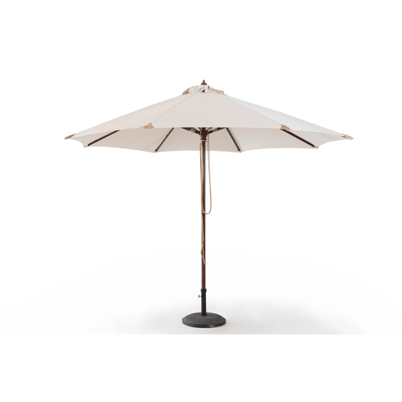 Houtstokparasol 3x3m Ecru