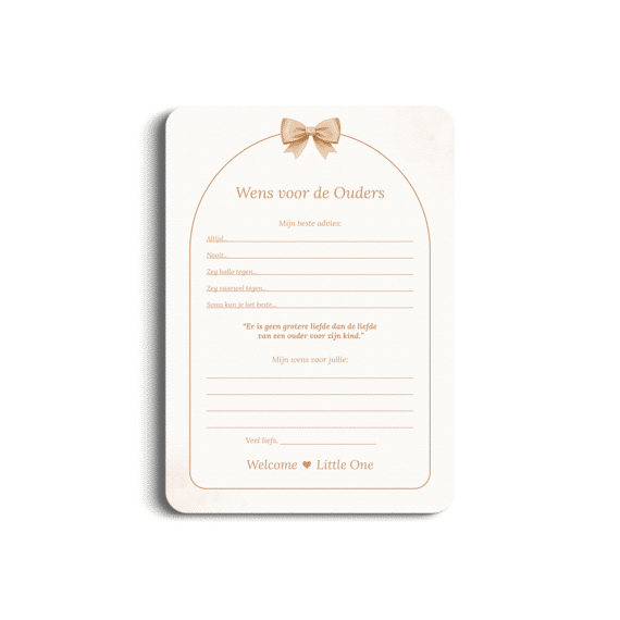 Studio Miron Wens Voor De Ouders Boho Beige Met Beertje Set Van 10