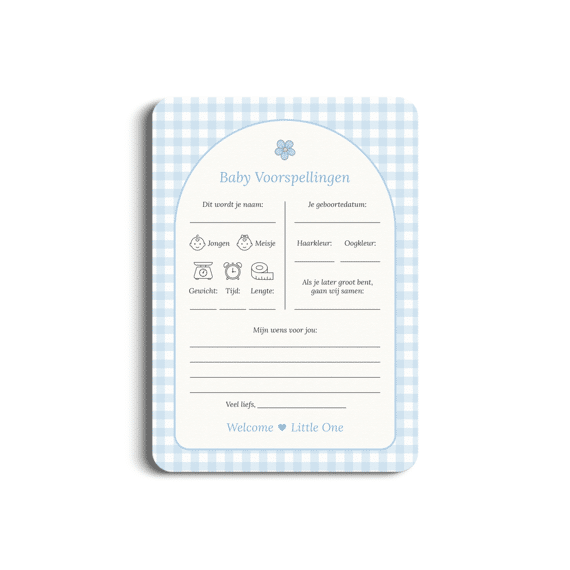 Studio Miron Baby Voorspellingen Gingham Blauw Set Van 10