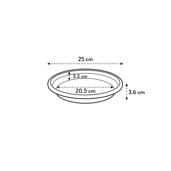 Elho Universele Schotel Rond 25cm Paddenstoel Beige