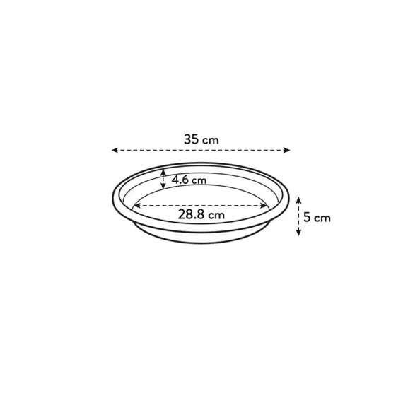 Elho Universele Schotel Rond 35cm Paddenstoel Beige