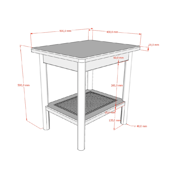 Vipack Olive Nachttafel Rotan Eik