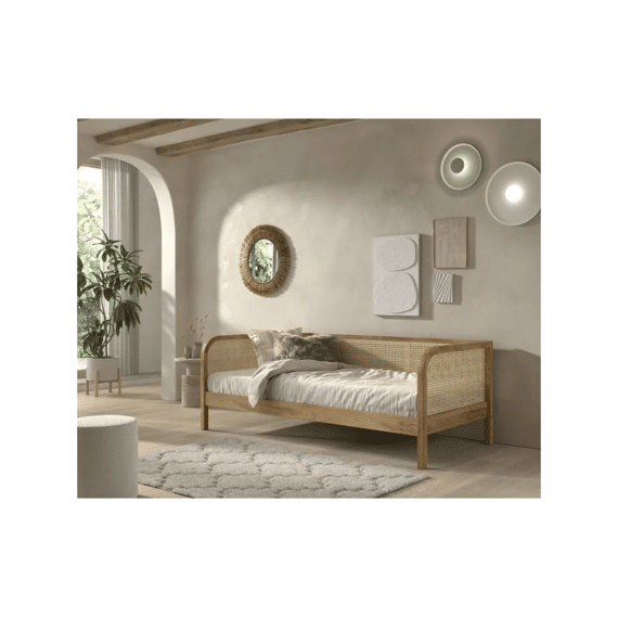 Vipack Olive Bedbank 90x200 Rotan Eik (incl.lattenbodem)