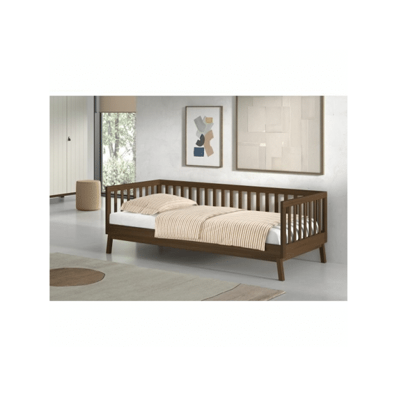 Vipack Sezane Bedbank 90x200 Walnut (incl.lattenbodem)