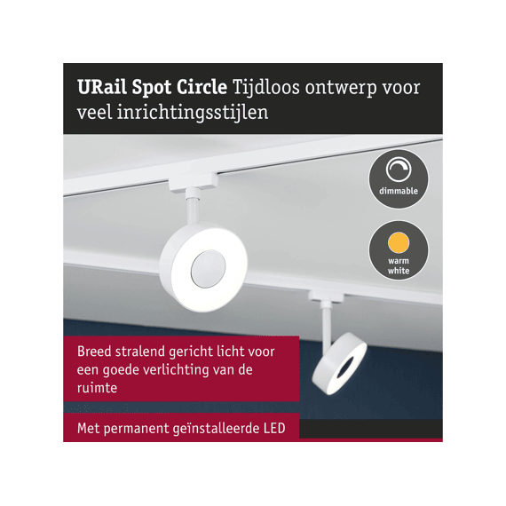 Paulmann Urail Spot Circle Dimbaar 1x5w 3000k Signal