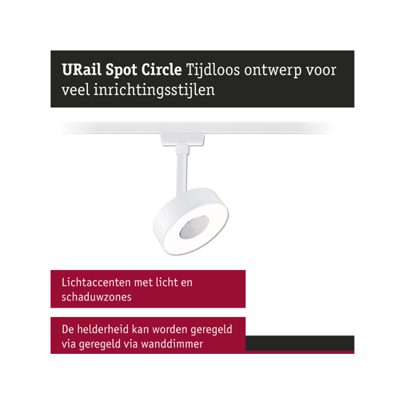 Paulmann Urail Spot Circle Dimbaar 1x5w 3000k Signal