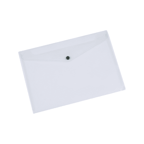 Q-connect Documentenmap A5 Transparant Pp Met Drukknopsluiting