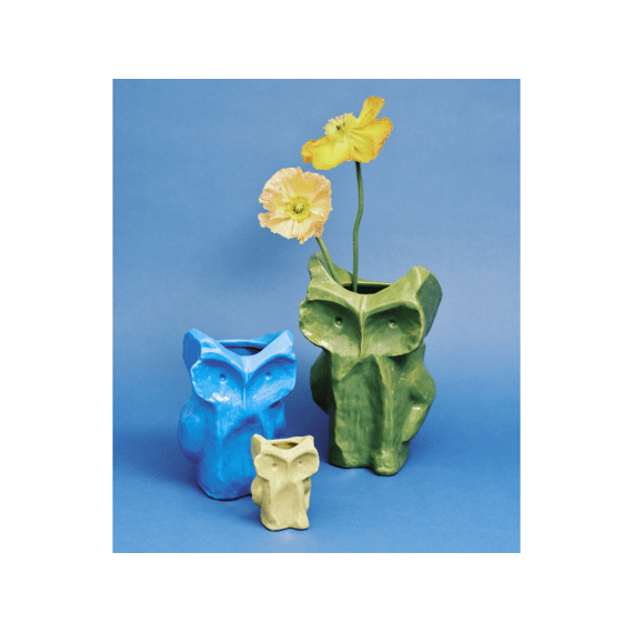 Serax After Midnight Vaas Uil 9x8x12cm Geel