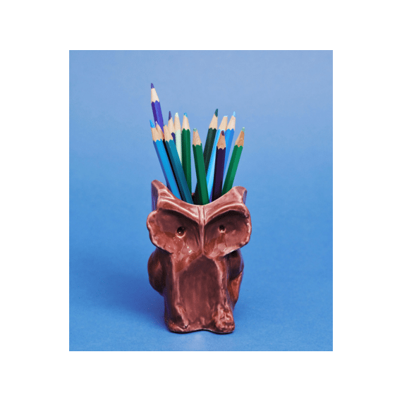 Serax After Midnight Vaas Uil 9x8x12cm Aubergine