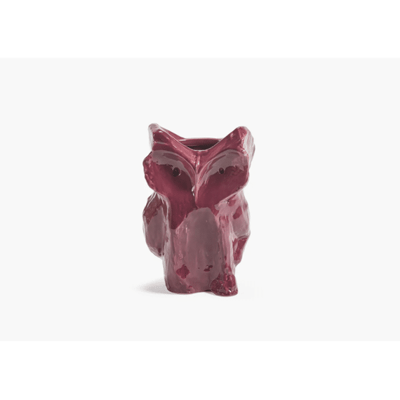 Serax After Midnight Vaas Uil 9x8x12cm Aubergine