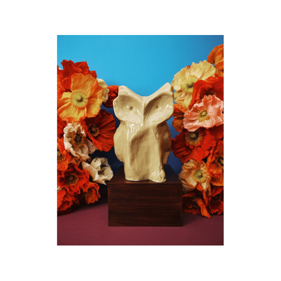 Serax After Midnight Vaas Uil 16,5x15,5x23cm Geel