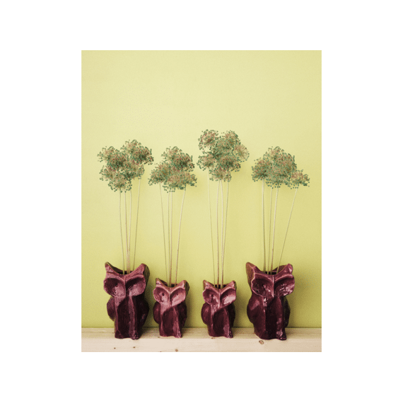 Serax After Midnight Vaas Uil 16,5x15,5x23cm Aubergine