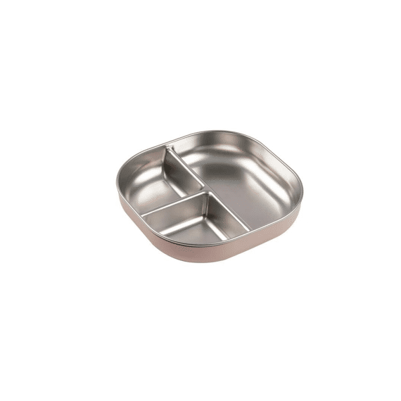 Beaba Compartimentenbord Roestvrij Staal Cotton Candy