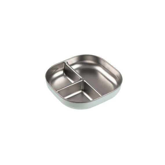 Beaba Compartimentenbord Roestvrij Staal Grijsgroen