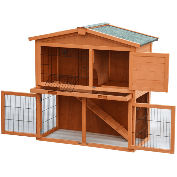 Grizo Konijnenhok Hout Pompon 98x54x100cm