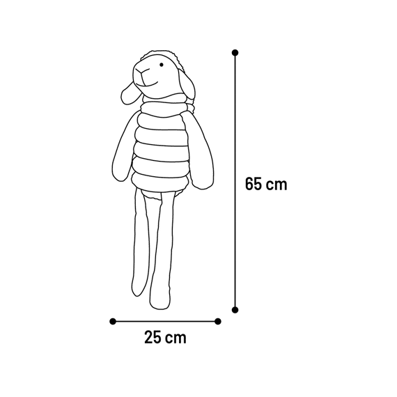 Speelgoed Ribola Schaap Zittend  Roze L 25x20,5x65cm