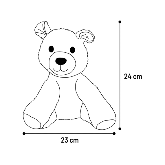 Speelgoed Beany Beer Bruin  23x25x24cm
